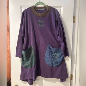 Vintage blue fish top size 1